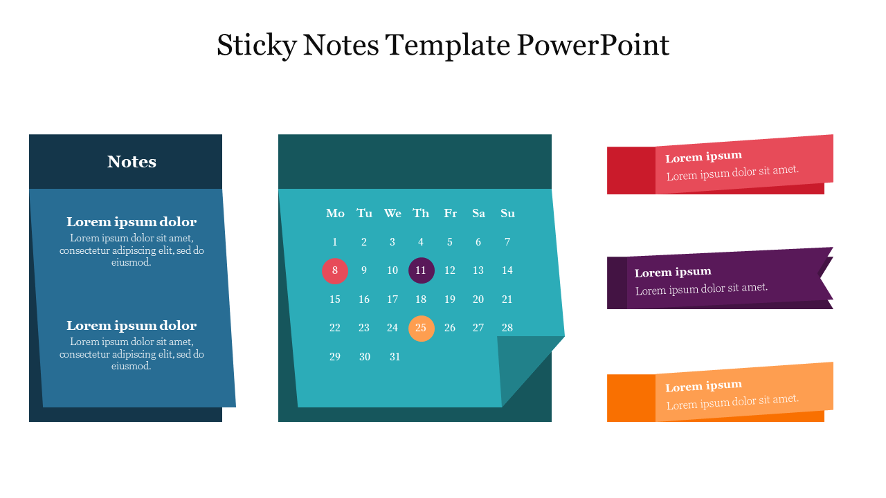 Sticky Notes Template PowerPoint